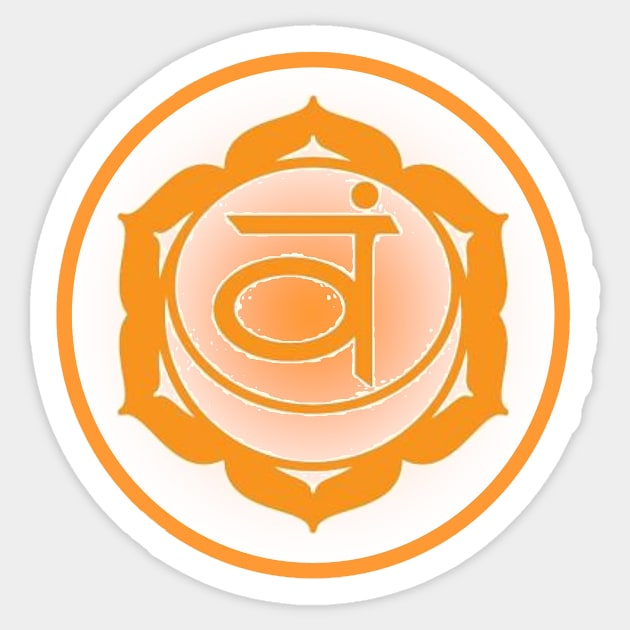 Embrace my emotions Sacral Chakra- Teal Sticker by EarthSoul